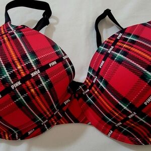 PINK Victoria's Secret Red Plaid Bra